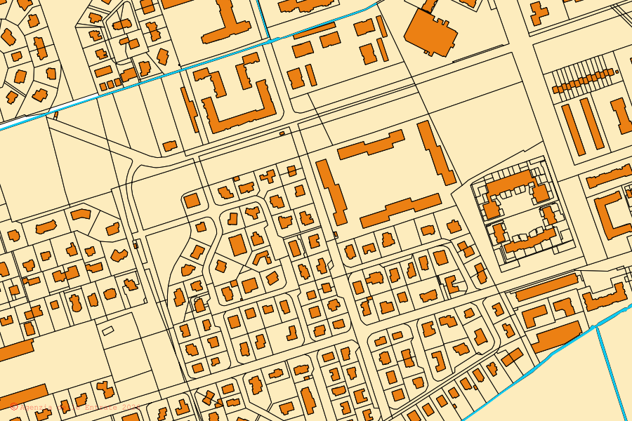 Mappa catastale del centro di Cassina de' Pecchi: particelle e fabbricati, cartografia Agenzia delle Entrate