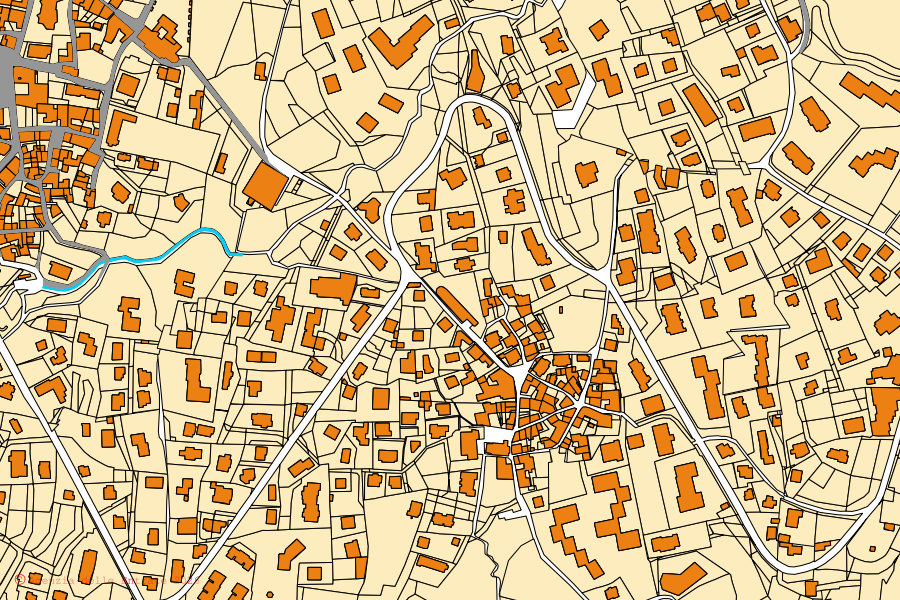 Mappa catastale del centro di Cassina Valsassina: particelle e fabbricati, cartografia Agenzia delle Entrate