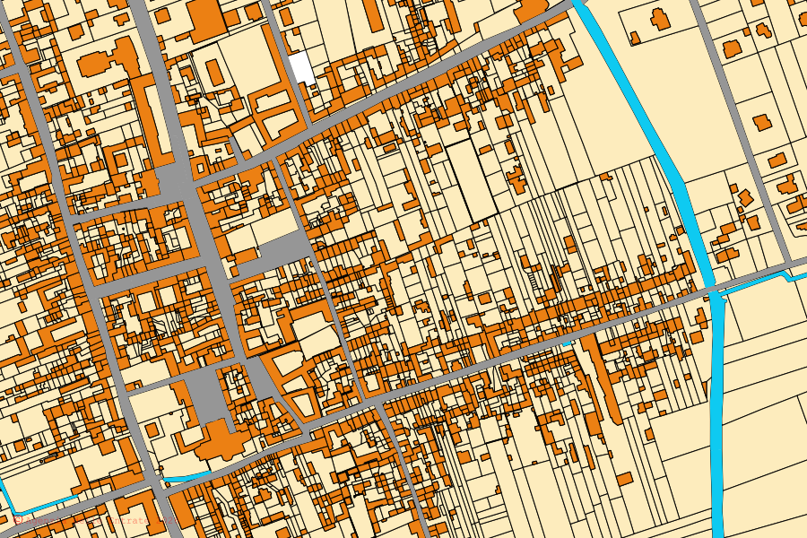 Mappa catastale del centro di Cassolnovo: particelle e fabbricati, cartografia Agenzia delle Entrate
