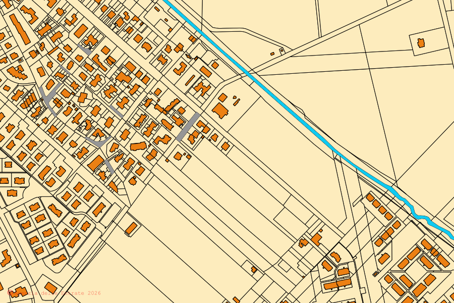 Mappa catastale del centro di Castagneto Carducci: particelle e fabbricati, cartografia Agenzia delle Entrate