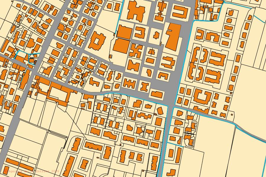 Mappa catastale del centro di Castegnato: particelle e fabbricati, cartografia Agenzia delle Entrate