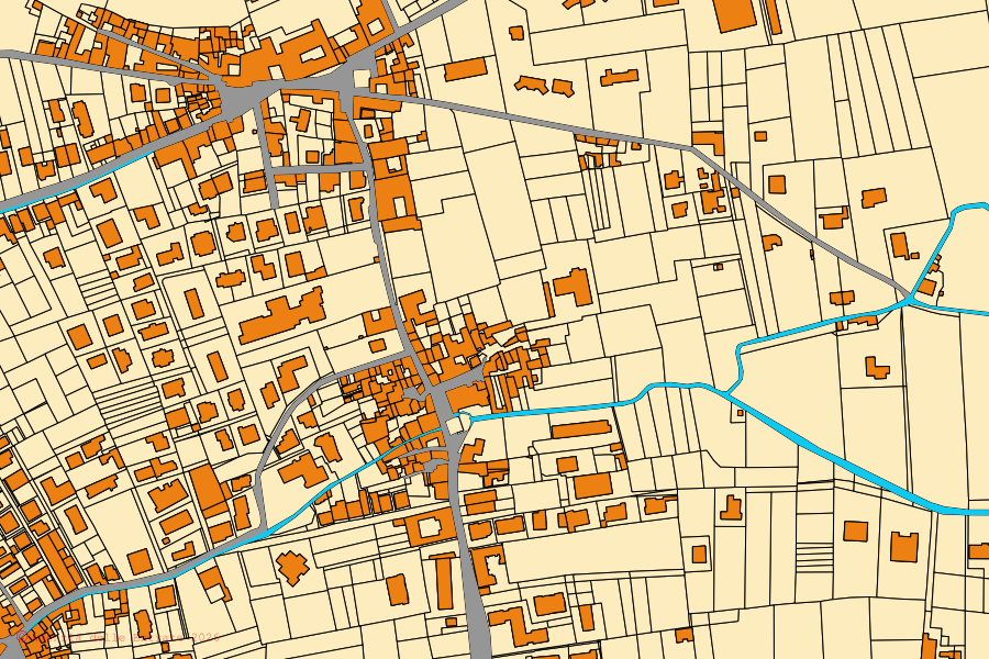 Mappa catastale del centro di Castel San Giorgio: particelle e fabbricati, cartografia Agenzia delle Entrate