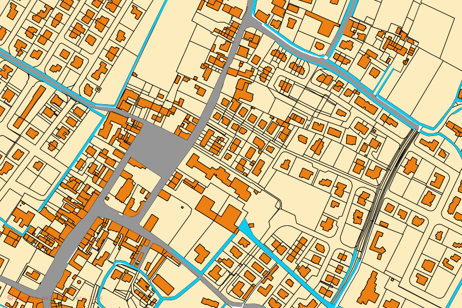 Mappa catastale del centro di Castelbelforte: particelle e fabbricati, cartografia Agenzia delle Entrate