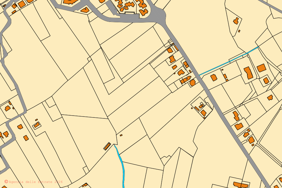 Mappa catastale del centro di Castelfidardo: particelle e fabbricati, cartografia Agenzia delle Entrate