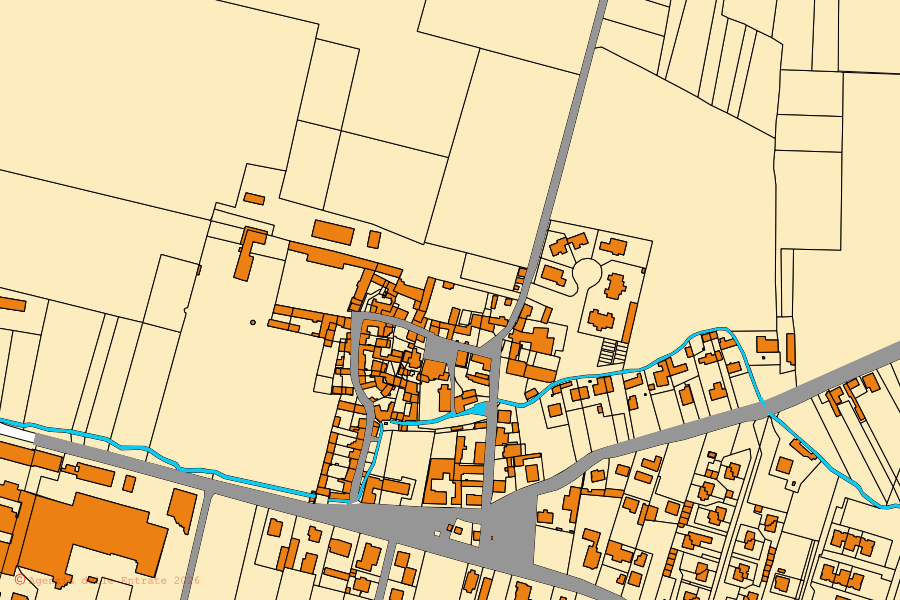 Mappa catastale del centro di Castellar Guidobono: particelle e fabbricati, cartografia Agenzia delle Entrate