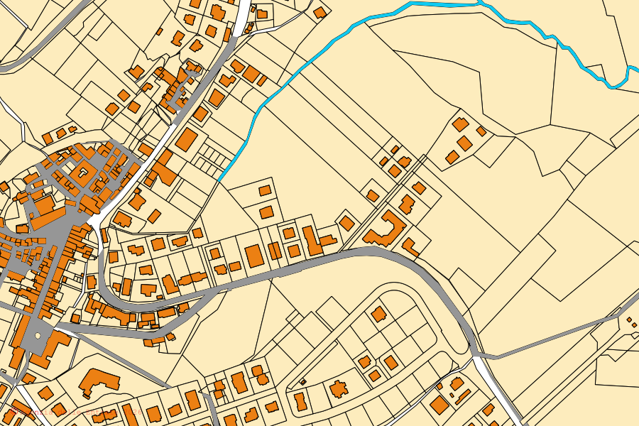 Mappa catastale del centro di Castelleone di Suasa: particelle e fabbricati, cartografia Agenzia delle Entrate