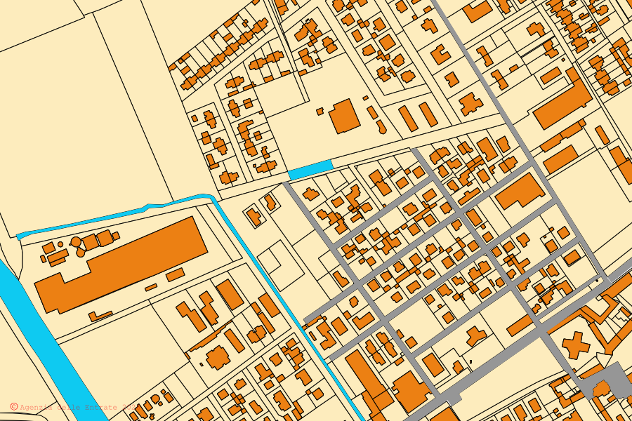 Mappa catastale del centro di Castello d'Agogna: particelle e fabbricati, cartografia Agenzia delle Entrate