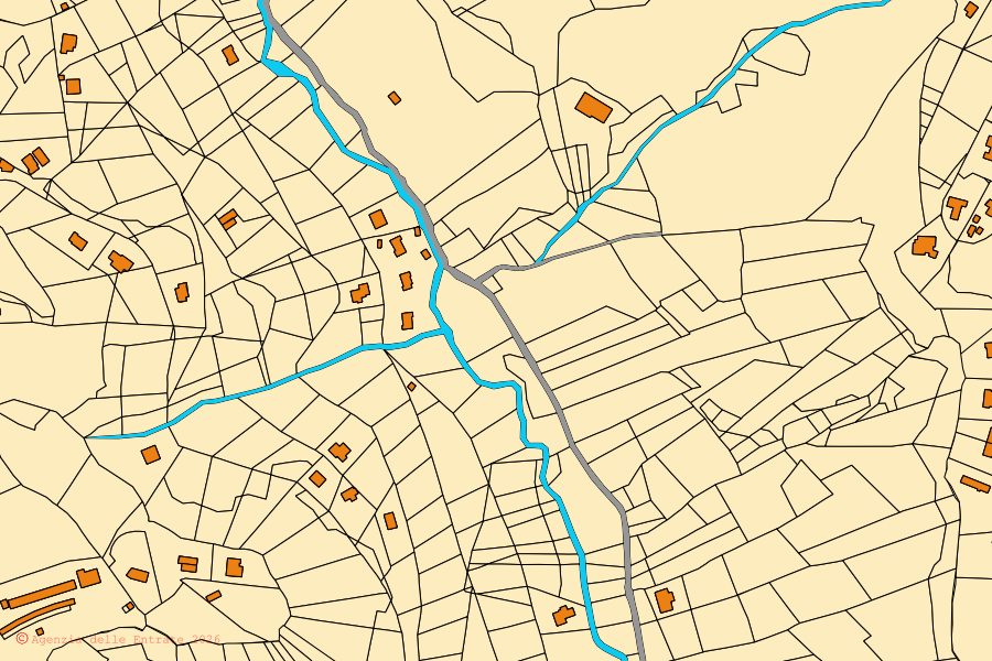 Mappa catastale del centro di Castelnuovo di Porto: particelle e fabbricati, cartografia Agenzia delle Entrate