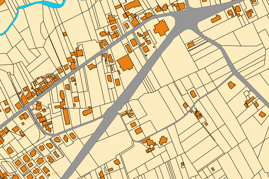 Mappa catastale del centro di Castelvenere: particelle e fabbricati, cartografia Agenzia delle Entrate