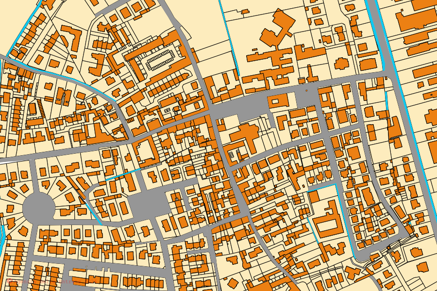 Mappa catastale del centro di Castelverde: particelle e fabbricati, cartografia Agenzia delle Entrate