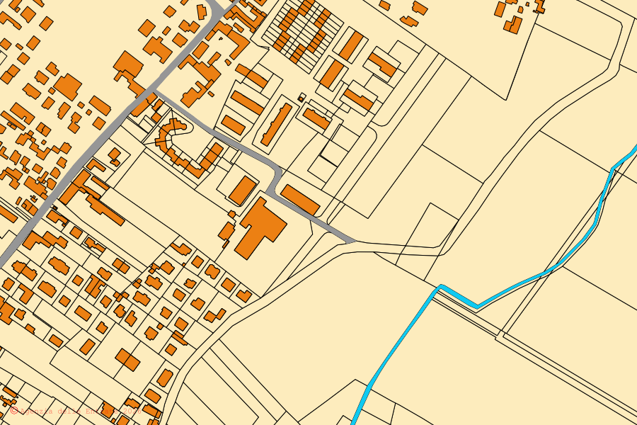 Mappa catastale del centro di Castelvetro Piacentino: particelle e fabbricati, cartografia Agenzia delle Entrate