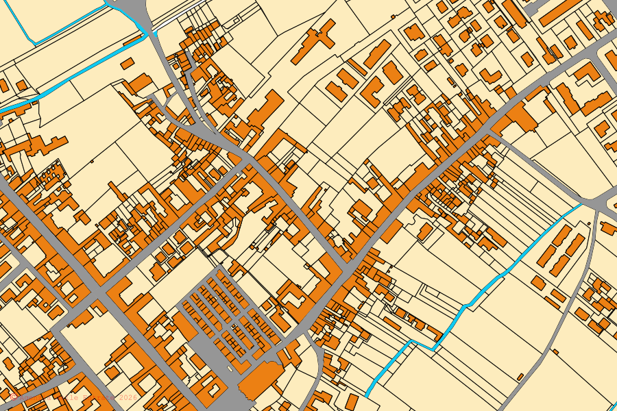 Mappa catastale del centro di Castenedolo: particelle e fabbricati, cartografia Agenzia delle Entrate