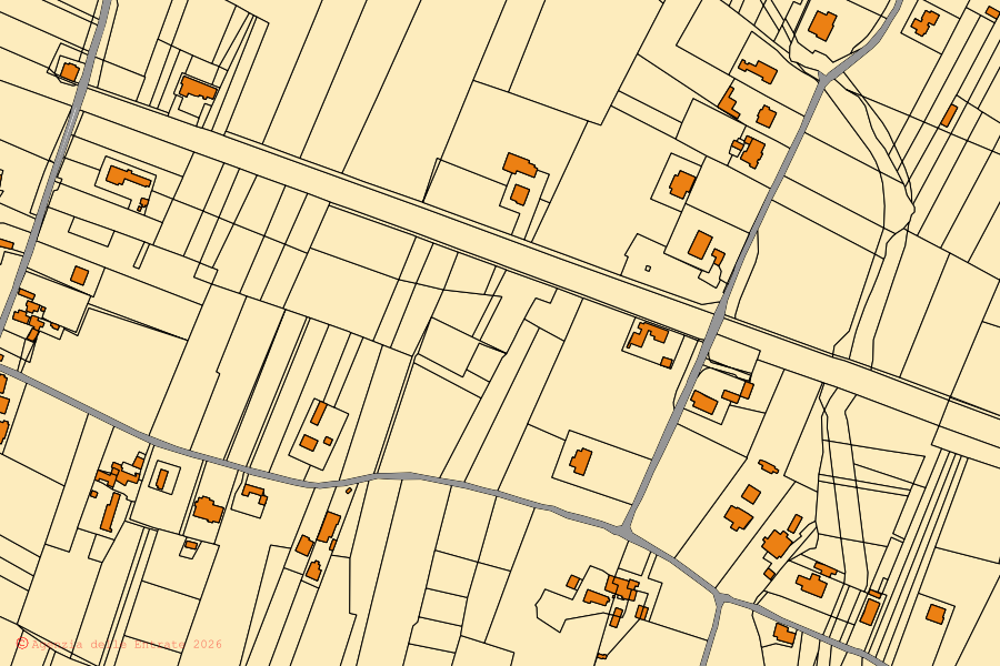 Mappa catastale del centro di Castrocielo: particelle e fabbricati, cartografia Agenzia delle Entrate
