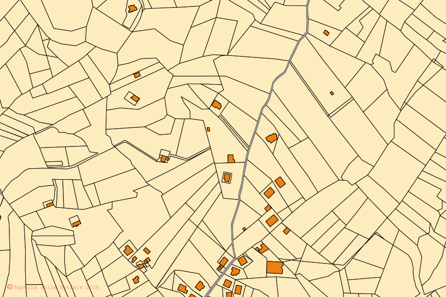 Mappa catastale del centro di Cautano: particelle e fabbricati, cartografia Agenzia delle Entrate