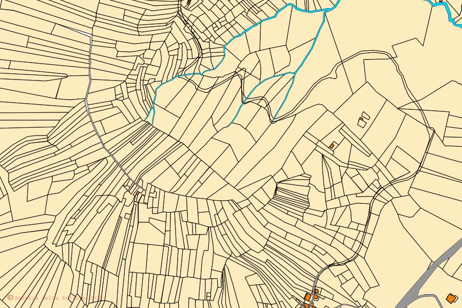 Mappa catastale del centro di Cavasso Nuovo: particelle e fabbricati, cartografia Agenzia delle Entrate