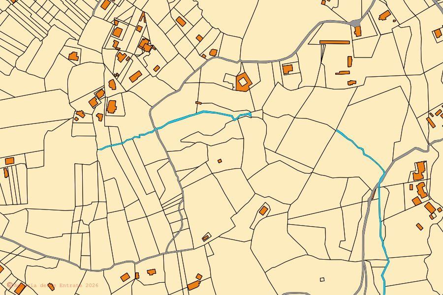 Mappa catastale del centro di Ceccano: particelle e fabbricati, cartografia Agenzia delle Entrate