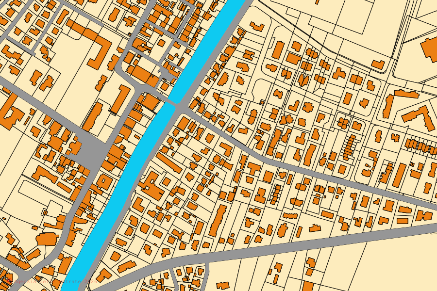 Mappa catastale del centro di Ceggia: particelle e fabbricati, cartografia Agenzia delle Entrate