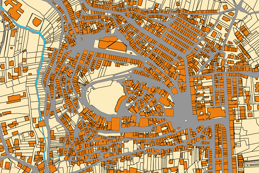 Mappa catastale del centro di Celano: particelle e fabbricati, cartografia Agenzia delle Entrate