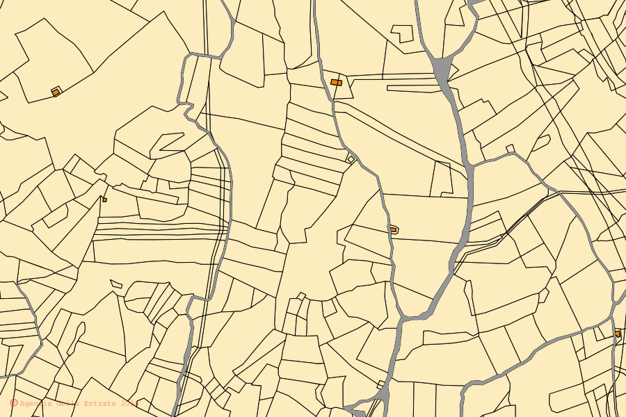 Mappa catastale del centro di Celenza sul Trigno: particelle e fabbricati, cartografia Agenzia delle Entrate