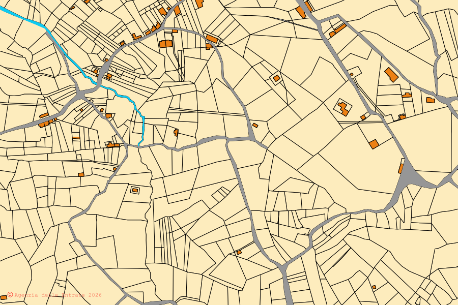 Mappa catastale del centro di Celle di Bulgheria: particelle e fabbricati, cartografia Agenzia delle Entrate