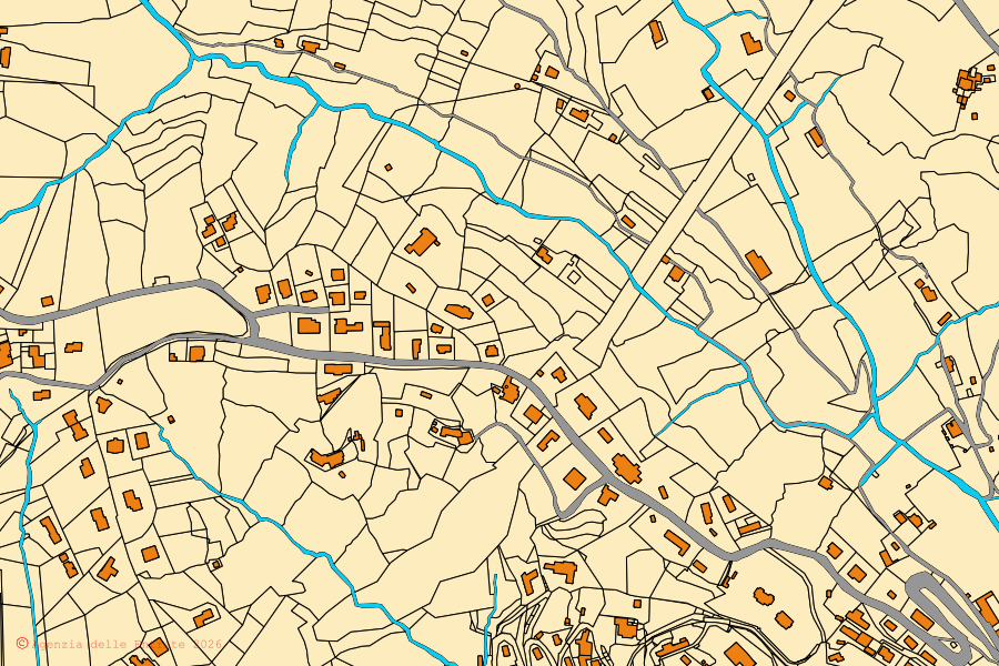 Mappa catastale del centro di Celle Ligure: particelle e fabbricati, cartografia Agenzia delle Entrate