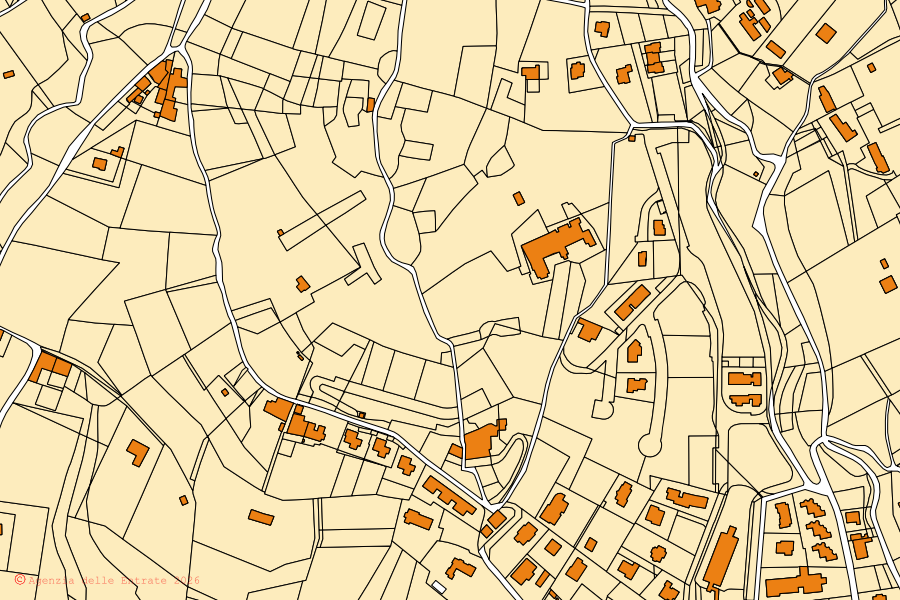 Mappa catastale del centro di Cenate Sopra: particelle e fabbricati, cartografia Agenzia delle Entrate