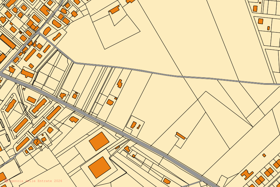 Mappa catastale del centro di Cepagatti: particelle e fabbricati, cartografia Agenzia delle Entrate