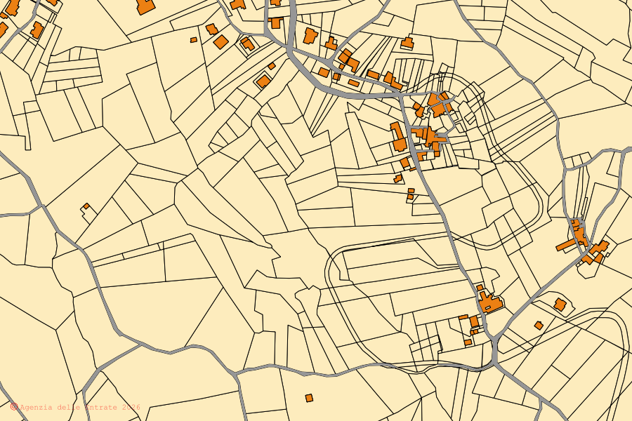 Mappa catastale del centro di Ceppaloni: particelle e fabbricati, cartografia Agenzia delle Entrate