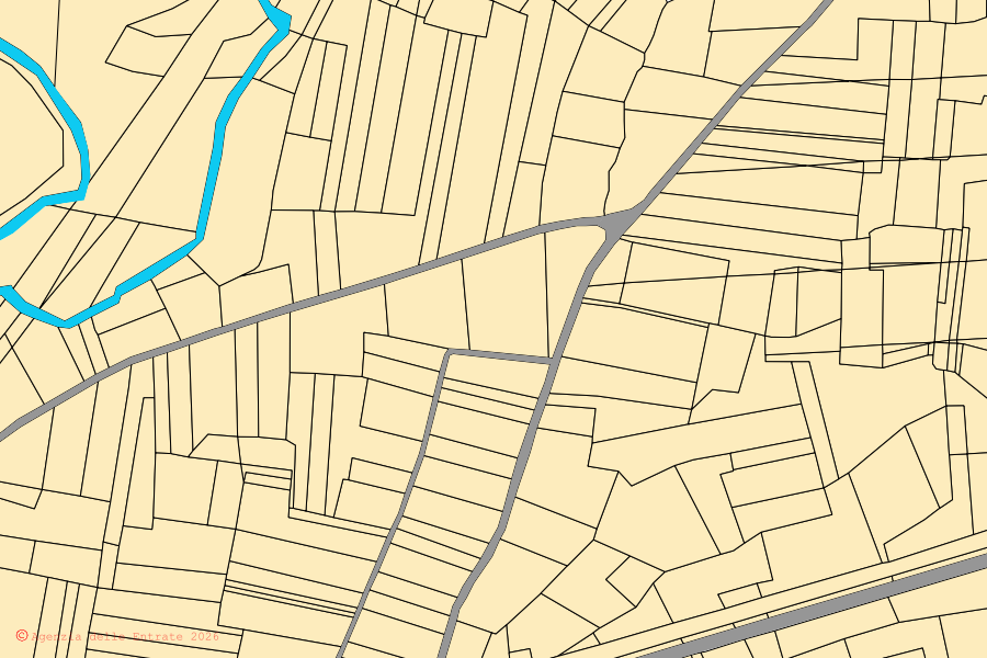 Mappa catastale del centro di Cereseto: particelle e fabbricati, cartografia Agenzia delle Entrate