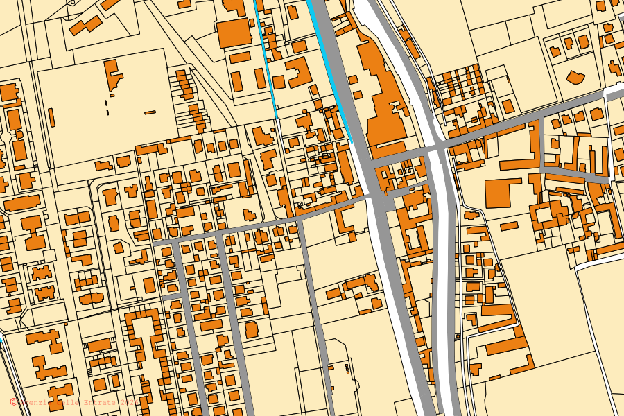 Mappa catastale del centro di Certosa di Pavia: particelle e fabbricati, cartografia Agenzia delle Entrate