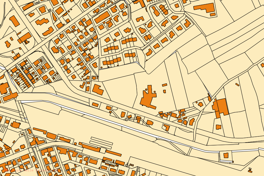 Mappa catastale del centro di Cervignano del Friuli: particelle e fabbricati, cartografia Agenzia delle Entrate