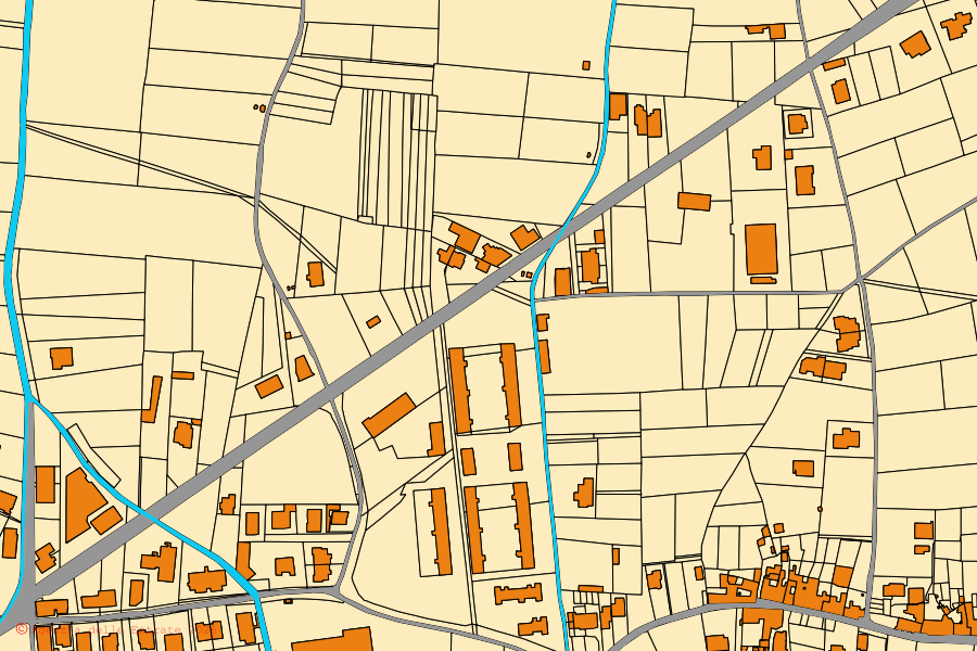 Mappa catastale del centro di Cervinara: particelle e fabbricati, cartografia Agenzia delle Entrate