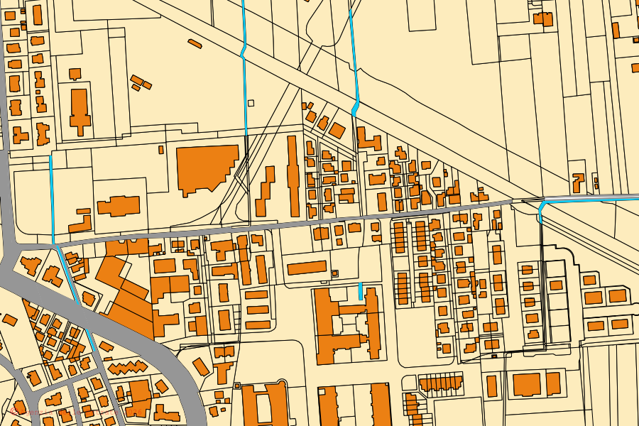 Mappa catastale del centro di Cesena: particelle e fabbricati, cartografia Agenzia delle Entrate