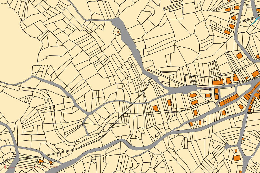 Mappa catastale del centro di Chiauci: particelle e fabbricati, cartografia Agenzia delle Entrate