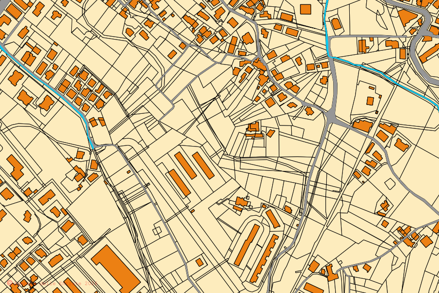Mappa catastale del centro di Chieti: particelle e fabbricati, cartografia Agenzia delle Entrate