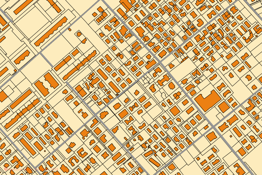 Mappa catastale del centro di Ciampino: particelle e fabbricati, cartografia Agenzia delle Entrate