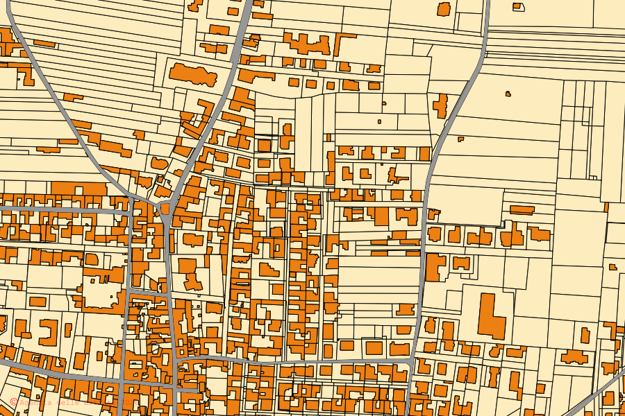 Mappa catastale del centro di Cicciano: particelle e fabbricati, cartografia Agenzia delle Entrate