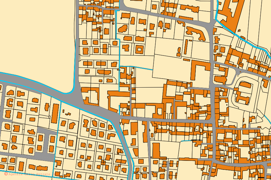 Mappa catastale del centro di Cigole: particelle e fabbricati, cartografia Agenzia delle Entrate