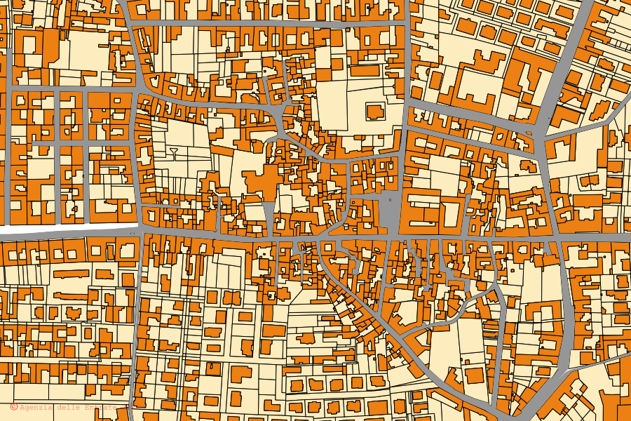Mappa catastale del centro di Cimitile: particelle e fabbricati, cartografia Agenzia delle Entrate