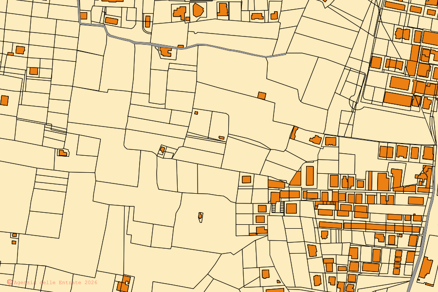 Mappa catastale del centro di Cirò Marina: particelle e fabbricati, cartografia Agenzia delle Entrate