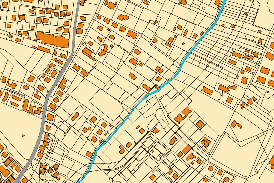 Mappa catastale del centro di Cisterna di Latina: particelle e fabbricati, cartografia Agenzia delle Entrate