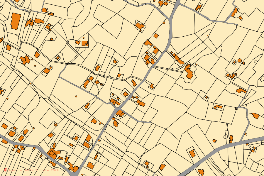 Mappa catastale del centro di Cisternino: particelle e fabbricati, cartografia Agenzia delle Entrate