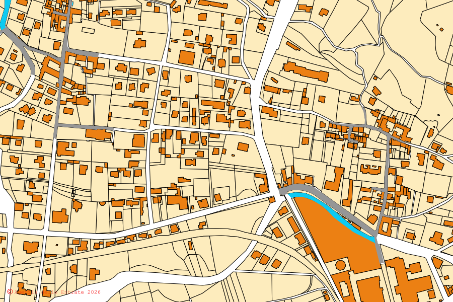 Mappa catastale del centro di Cittiglio: particelle e fabbricati, cartografia Agenzia delle Entrate