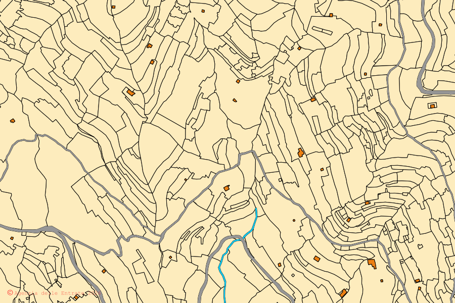 Mappa catastale del centro di Civezza: particelle e fabbricati, cartografia Agenzia delle Entrate
