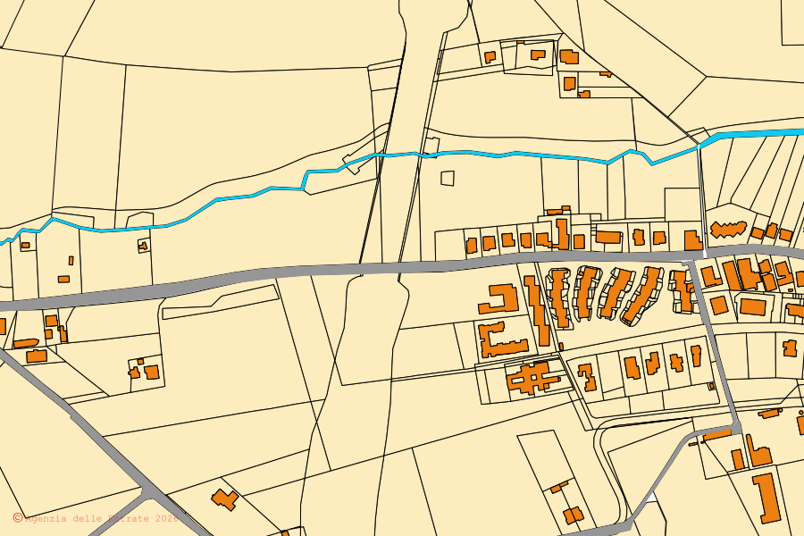 Mappa catastale del centro di Civitanova Marche: particelle e fabbricati, cartografia Agenzia delle Entrate