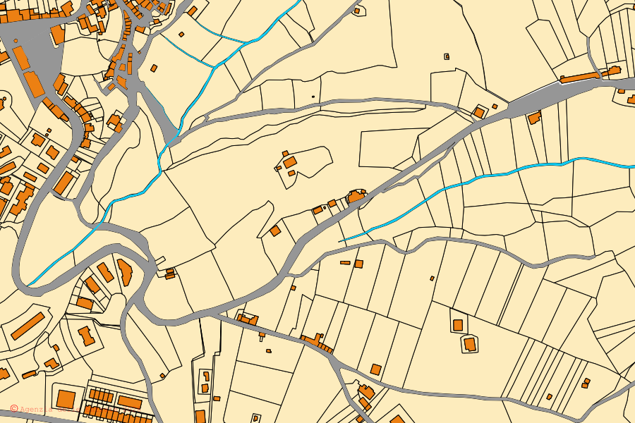 Mappa catastale del centro di Civitella d'Agliano: particelle e fabbricati, cartografia Agenzia delle Entrate