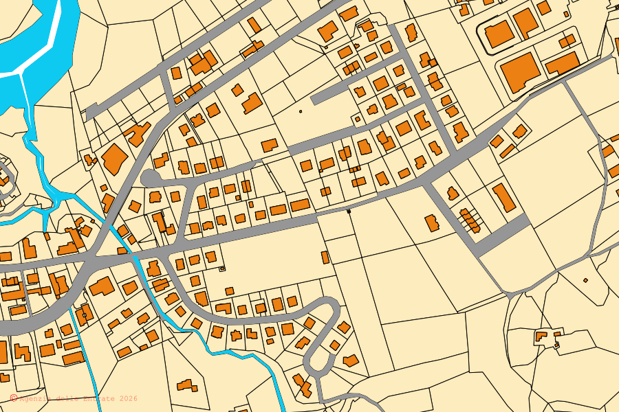 Mappa catastale del centro di Civitella di Romagna: particelle e fabbricati, cartografia Agenzia delle Entrate