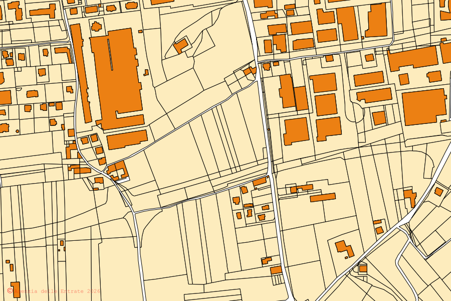 Mappa catastale del centro di Clusone: particelle e fabbricati, cartografia Agenzia delle Entrate