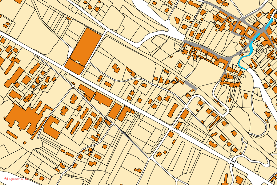 Mappa catastale del centro di Cocquio-Trevisago: particelle e fabbricati, cartografia Agenzia delle Entrate