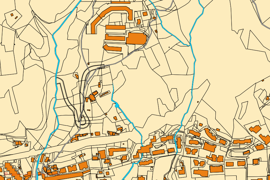 Mappa catastale del centro di Cogoleto: particelle e fabbricati, cartografia Agenzia delle Entrate
